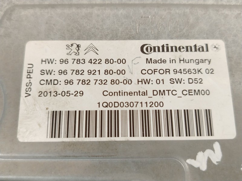 Recambio de modulo electronico para peugeot 308 i (4a_, 4c_) 1.6 hdi referencia OEM IAM 9678273280 9678342280 9678292180