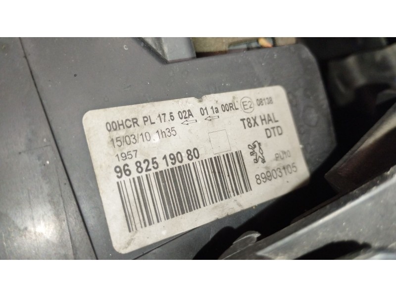 Recambio de faro derecho para peugeot 5008 (0u_, 0e_) 1.6 hdi referencia OEM IAM 9682519080 89903105 