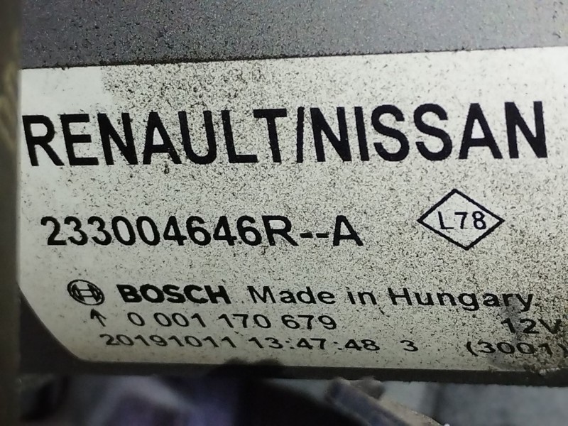 Recambio de motor arranque para dacia duster ii access referencia OEM IAM 233004646R  0001170679