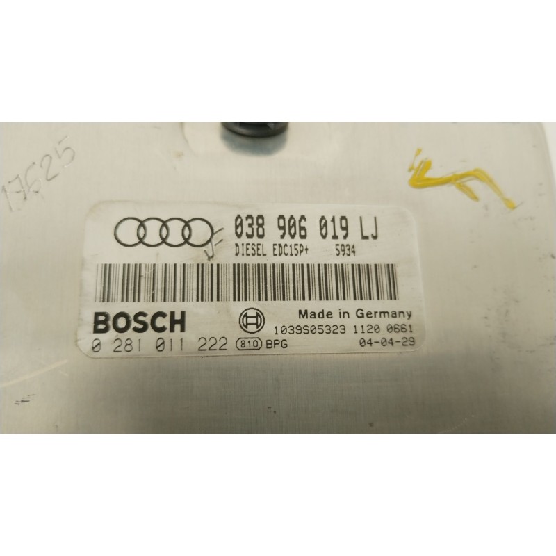 Recambio de centralita motor uce para audi a4 b6 (8e2) 1.9 tdi referencia OEM IAM 038906019LJ 0281011222 