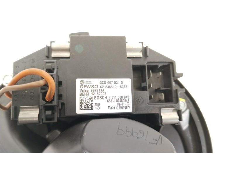 Recambio de ventilador calefaccion para seat altea (5p1) 2.0 tdi 16v referencia OEM IAM 3C0907521D F011500045 1K1820015G