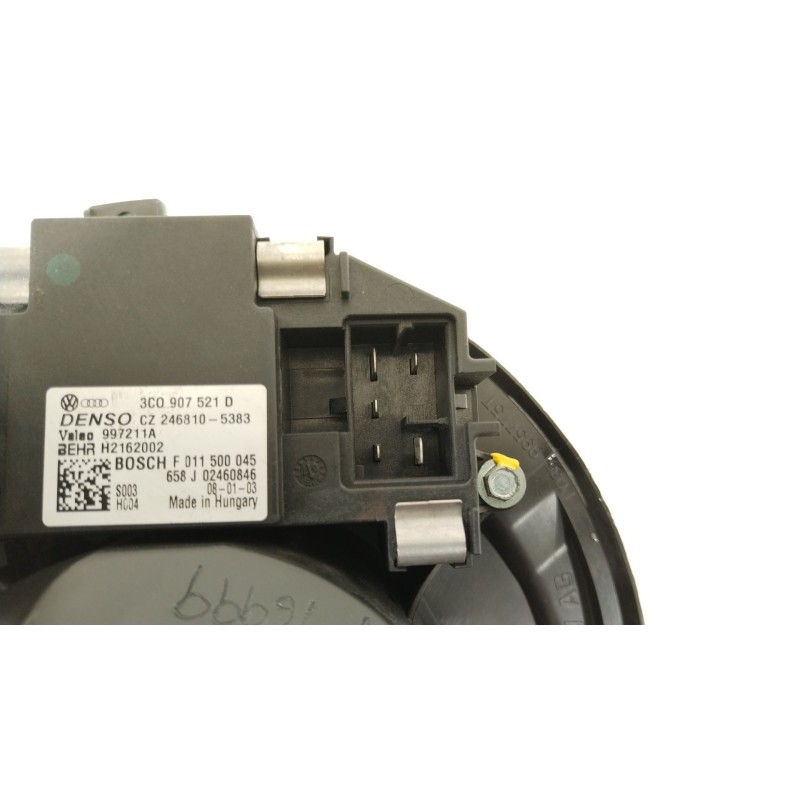 Recambio de ventilador calefaccion para seat altea (5p1) 2.0 tdi 16v referencia OEM IAM 3C0907521D F011500045 1K1820015G