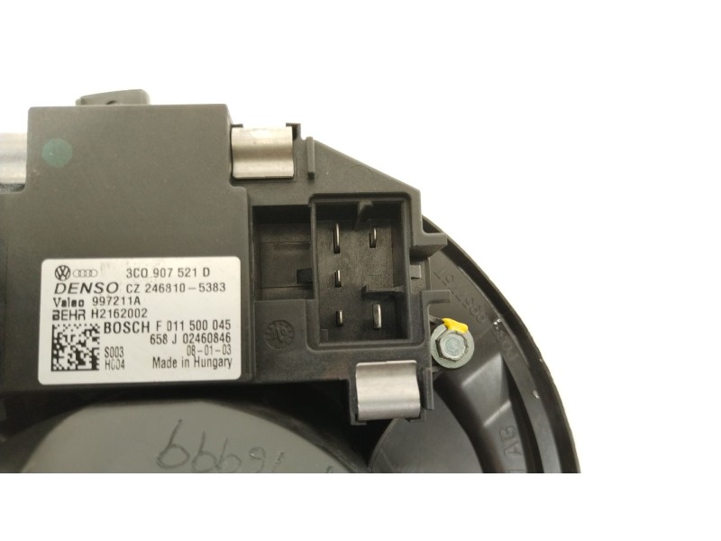 Recambio de ventilador calefaccion para seat altea (5p1) 2.0 tdi 16v referencia OEM IAM 3C0907521D F011500045 1K1820015G