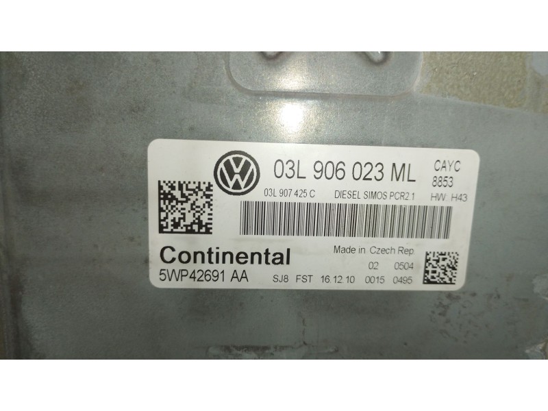 Recambio de centralita motor uce para volkswagen golf vi (5k1) 1.6 tdi referencia OEM IAM 03L906023ML 5WP42691AA 