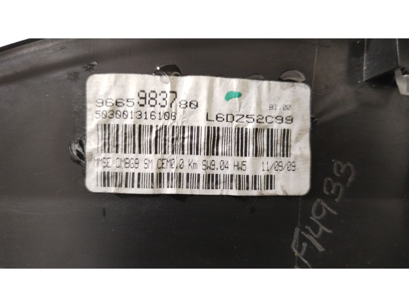 Recambio de cuadro instrumentos para citroën berlingo multispace (b9) 1.6 hdi 110 referencia OEM IAM 9665983780  