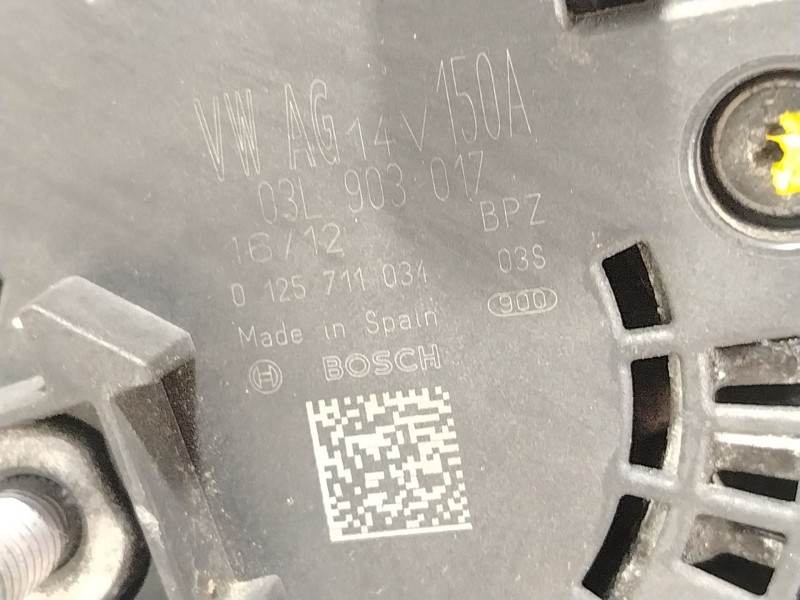 Recambio de alternador para audi a4 b8 (8k2) 2.0 tdi referencia OEM IAM 03L903017 0125711034 