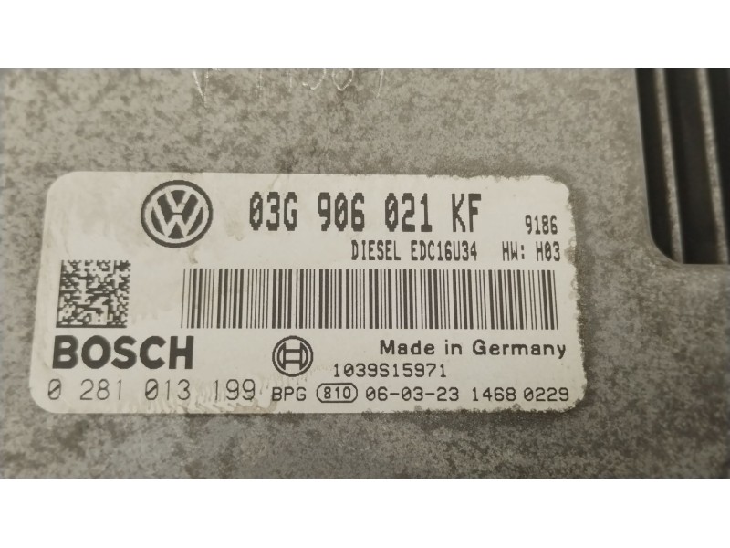 Recambio de centralita motor uce para volkswagen touran (1t1, 1t2) 2.0 tdi referencia OEM IAM 03G906021KF 0281013199 