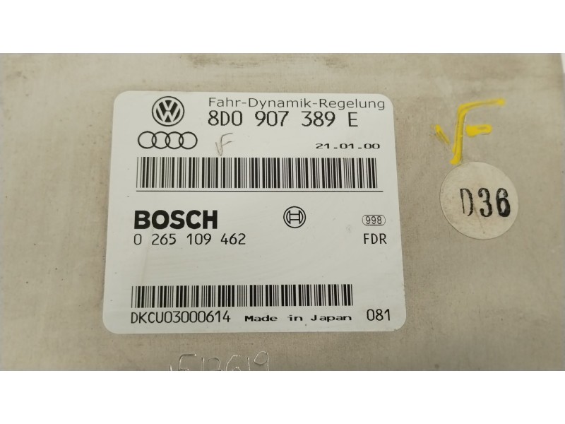 Recambio de centralita abs para audi a4 b5 avant (8d5) 1.9 hybrid referencia OEM IAM 8D0907389E 0265109462 