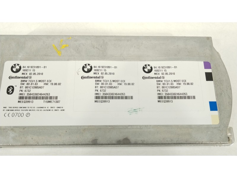 Recambio de modulo electronico para bmw x5 (e70) xdrive 30 d referencia OEM IAM 84109231091 16921115 