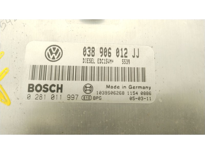 Recambio de centralita motor uce para seat leon (1m1) 1.9 tdi referencia OEM IAM 038906012JJ 0281011997 