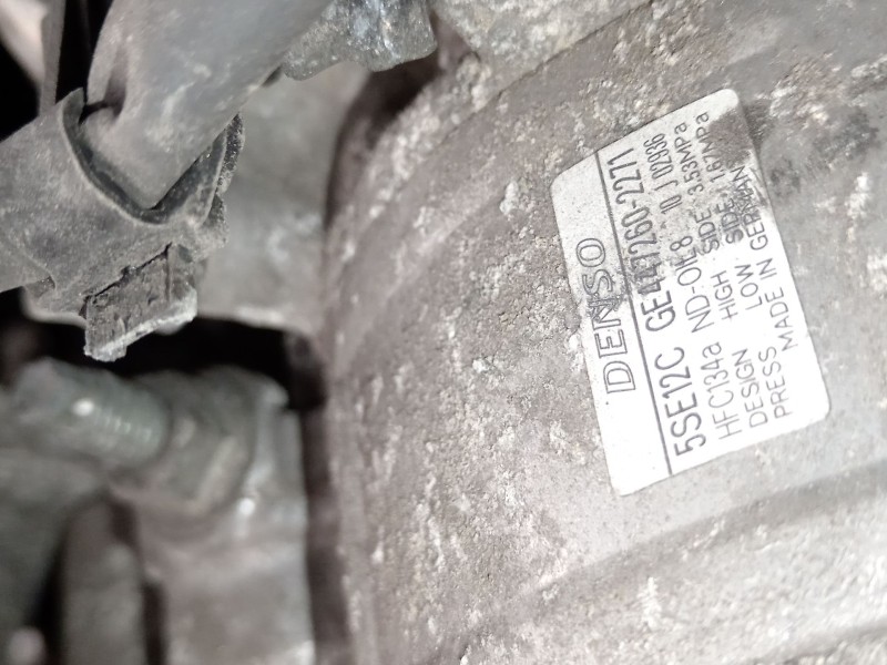 Recambio de compresor aire acondicionado para toyota auris (_e15_) 1.4 (zze150_) referencia OEM IAM GE4472602271 4472602271 5SEC