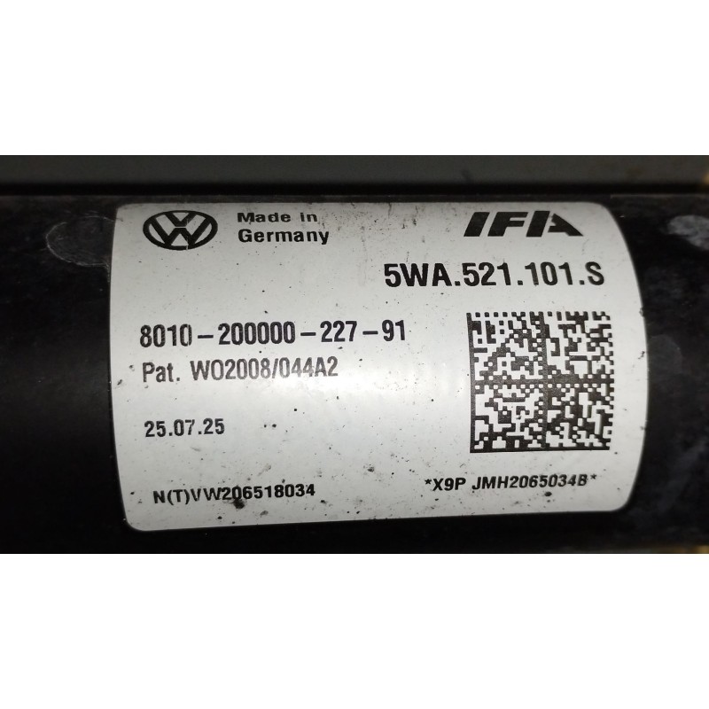 Recambio de transmision central para cupra formentor (km7, kmp) 2.0 tsi 4drive referencia OEM IAM 5WA521101S  