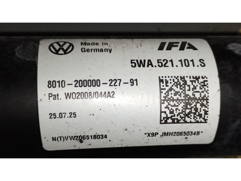 Recambio de transmision central para cupra formentor (km7, kmp) 2.0 tsi 4drive referencia OEM IAM 5WA521101S  