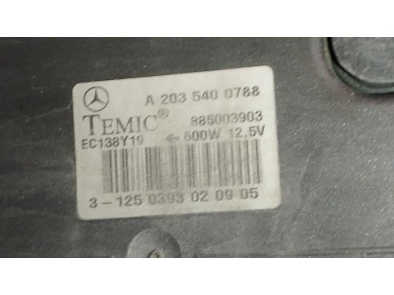 Recambio de electroventilador para mercedes-benz clk (c209) clk 320 (209.365) referencia OEM IAM A2035400788 2890500001 88500390
