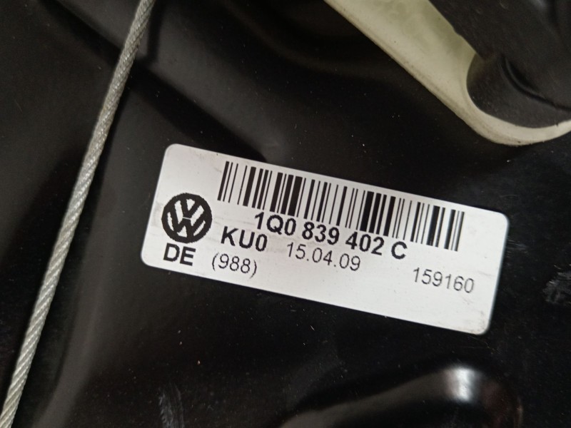 Recambio de elevalunas trasero derecho para volkswagen eos (1f7, 1f8) 2.0 tdi 16v referencia OEM IAM 1Q0839402C 1Q0959812A 