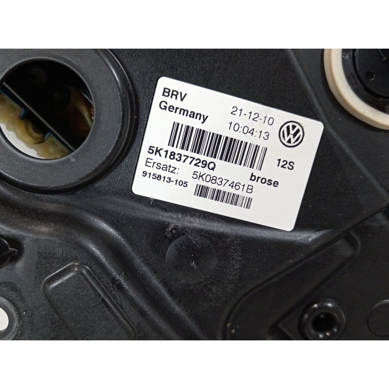 Recambio de elevalunas delantero izquierdo para volkswagen golf vi (5k1) 1.6 tdi referencia OEM IAM 5K1837729Q 5K0959701E 5K0959