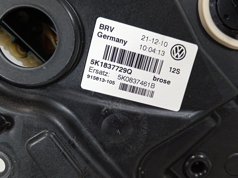 Recambio de elevalunas delantero izquierdo para volkswagen golf vi (5k1) 1.6 tdi referencia OEM IAM 5K1837729Q 5K0959701E 5K0959