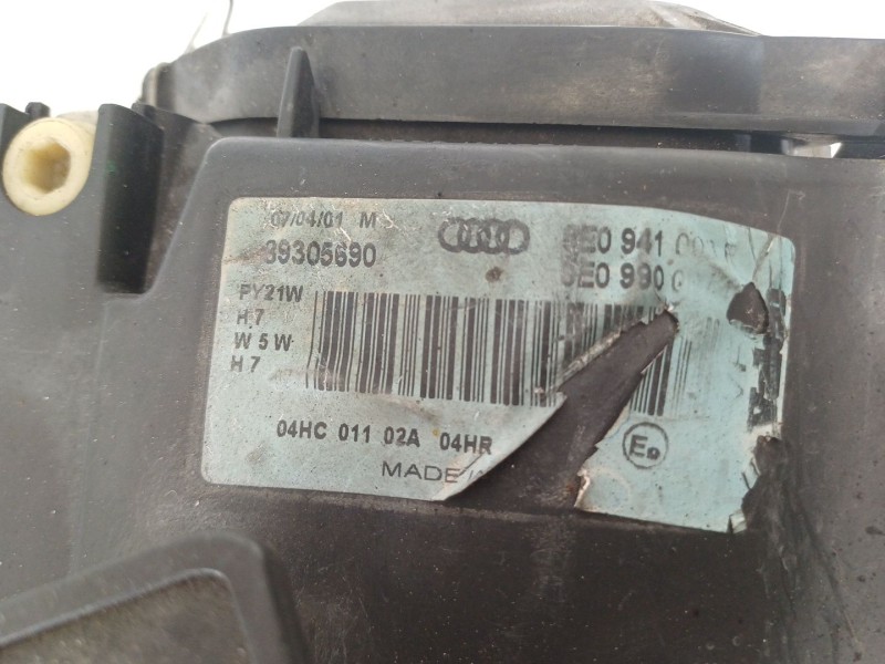 Recambio de faro izquierdo para audi a4 b6 (8e2) 2.0 referencia OEM IAM 8E0941003F 89305690 8E0990007F