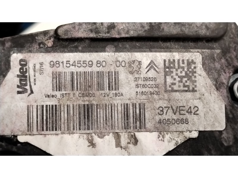 Recambio de alternador para citroën c4 cactus 1.6 bluehdi 100 referencia OEM IAM 9815455980 516019430 