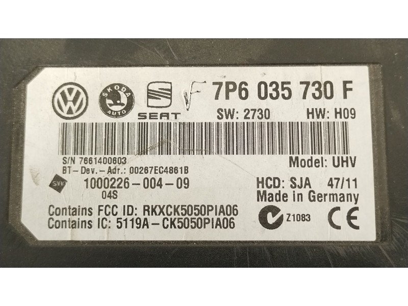 Recambio de modulo electronico para seat ibiza iv (6j5, 6p1) 1.6 tdi referencia OEM IAM 7P6035730F  