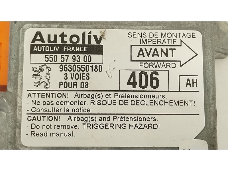 Recambio de centralita airbag para peugeot 406 (8b) 2.1 td 12v referencia OEM IAM 9630550180 550579300 