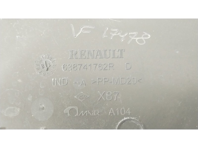 Recambio de moldura para renault captur i (j5_, h5_) 0.9 tce 90 referencia OEM IAM 638741762R  