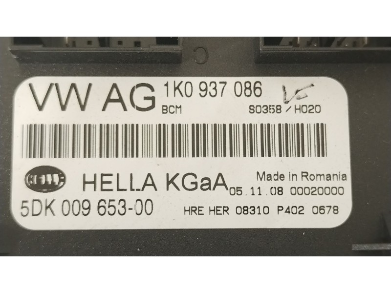 Recambio de modulo electronico para volkswagen golf vi (5k1) 1.4 tsi referencia OEM IAM 1K0937086 5DK009653 