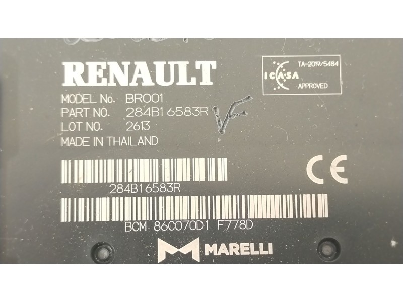 Recambio de modulo electronico para dacia sandero iii 1.0 sce 65 referencia OEM IAM 284B16583R  