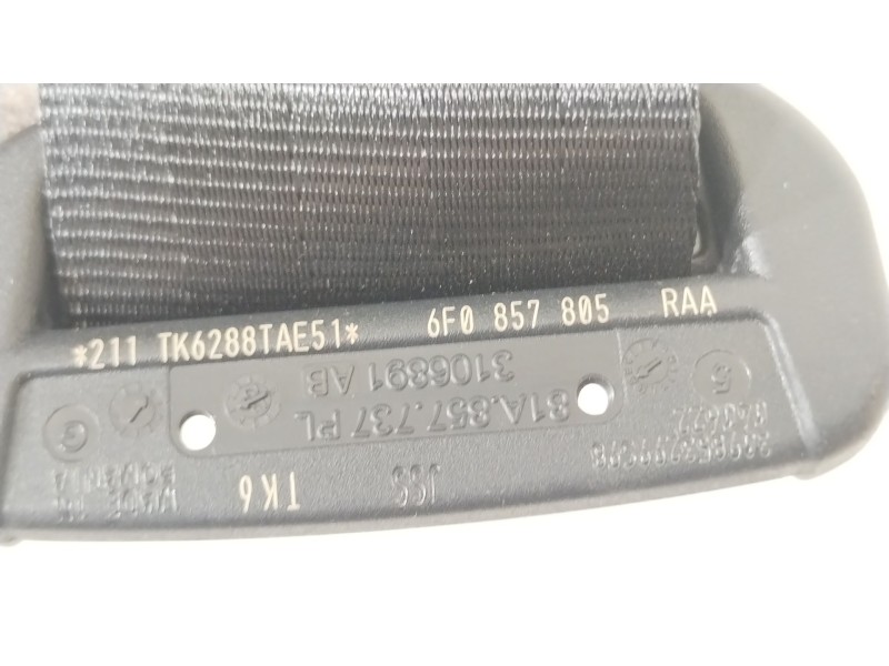 Recambio de cinturon seguridad trasero izquierdo para seat ibiza (kj1) fr ib referencia OEM IAM 6F0857805 6F0857805RAA 