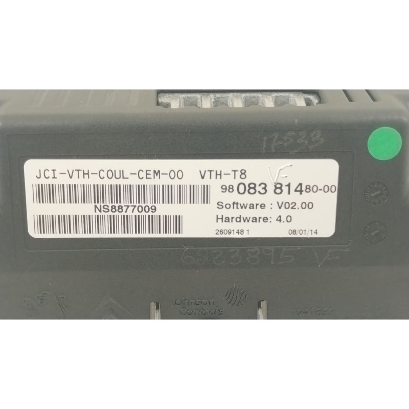 Recambio de pantalla multifuncion para peugeot 3008 i monospace (0u_) 1.6 vti referencia OEM IAM 9808381480  