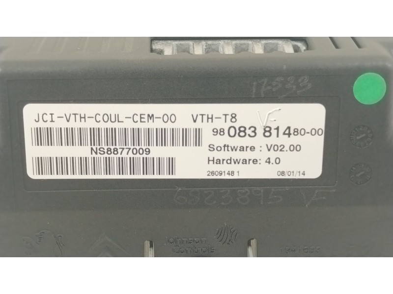 Recambio de pantalla multifuncion para peugeot 3008 i monospace (0u_) 1.6 vti referencia OEM IAM 9808381480  