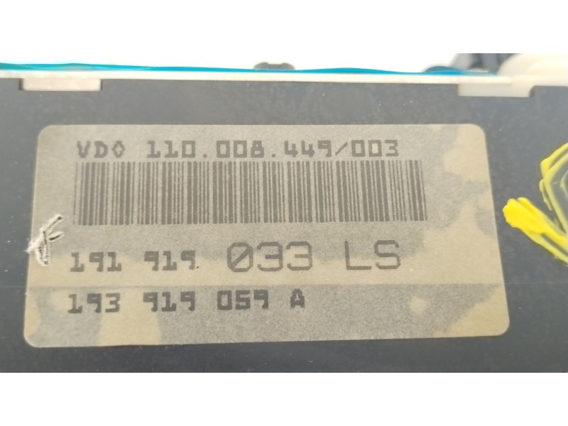 Recambio de cuadro instrumentos para volkswagen jetta ii (19e, 1g2, 165) 1.6 referencia OEM IAM 191919033LS 191919059A 
