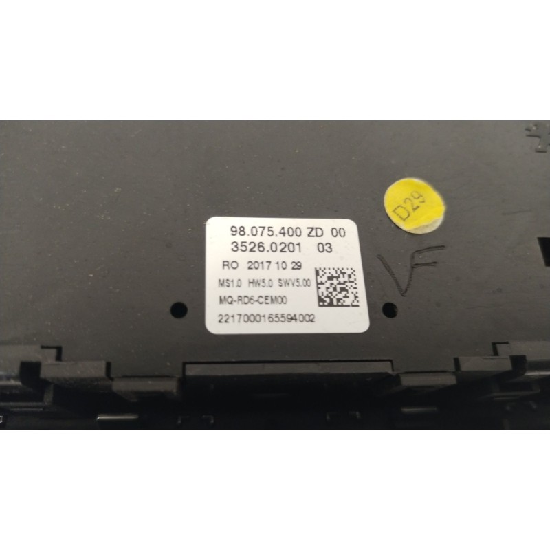 Recambio de sistema audio / radio cd para peugeot expert autobús (v_) 1.6 bluehdi 115 referencia OEM IAM 98075400ZD  