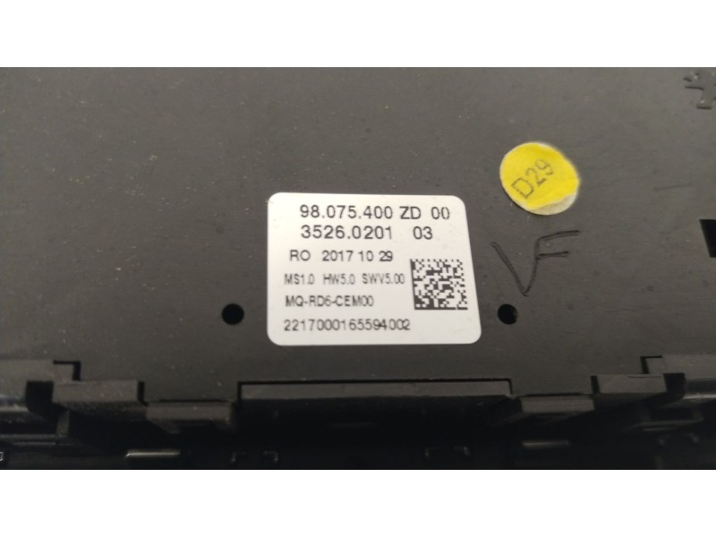 Recambio de sistema audio / radio cd para peugeot expert autobús (v_) 1.6 bluehdi 115 referencia OEM IAM 98075400ZD  
