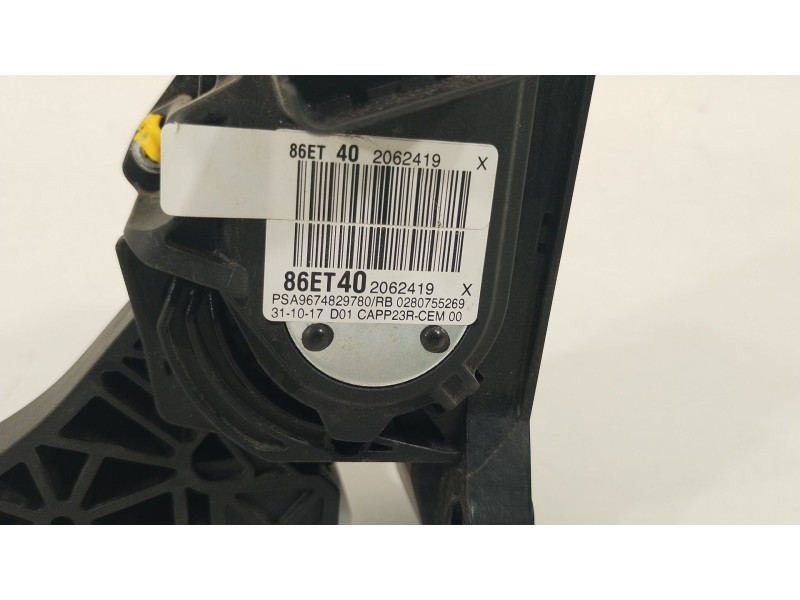 Recambio de potenciometro pedal para peugeot expert autobús (v_) 1.6 bluehdi 115 referencia OEM IAM 9674829780  
