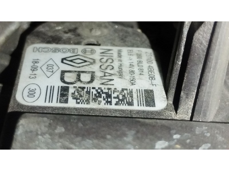 Recambio de alternador para nissan qashqai ii (j11, j11_) 1.3 dig-t referencia OEM IAM 231004BE0B F000BL0814 