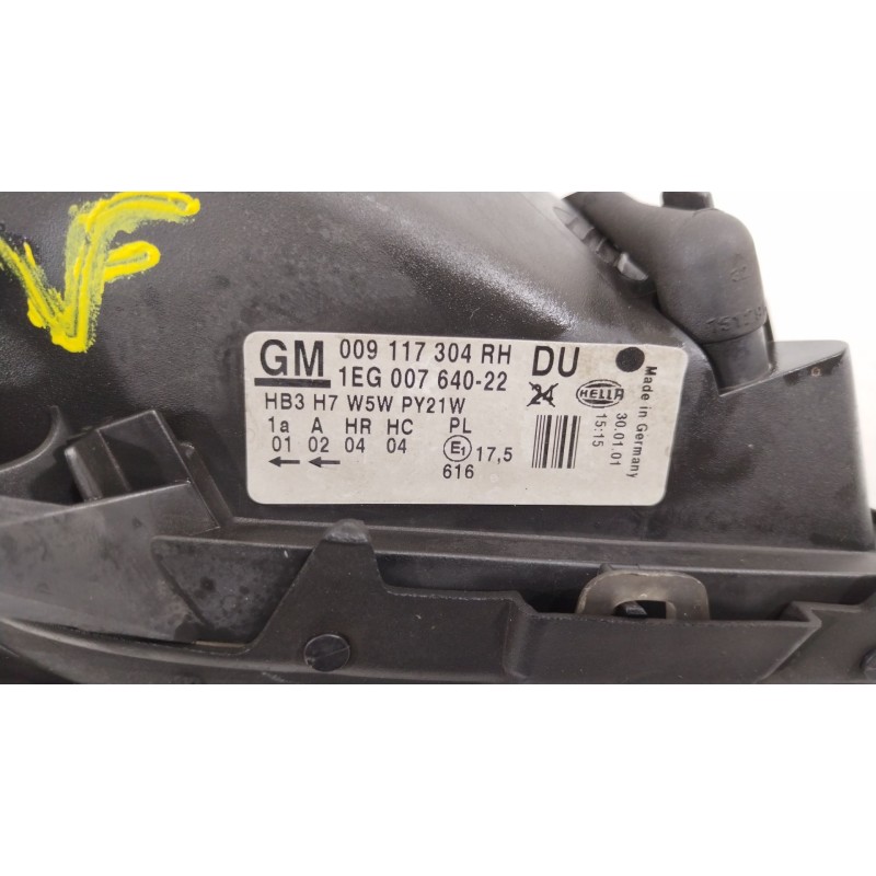 Recambio de faro derecho para opel astra g sedán (t98) 1.6 lpg (f69) referencia OEM IAM 009117304 1EG00764022 