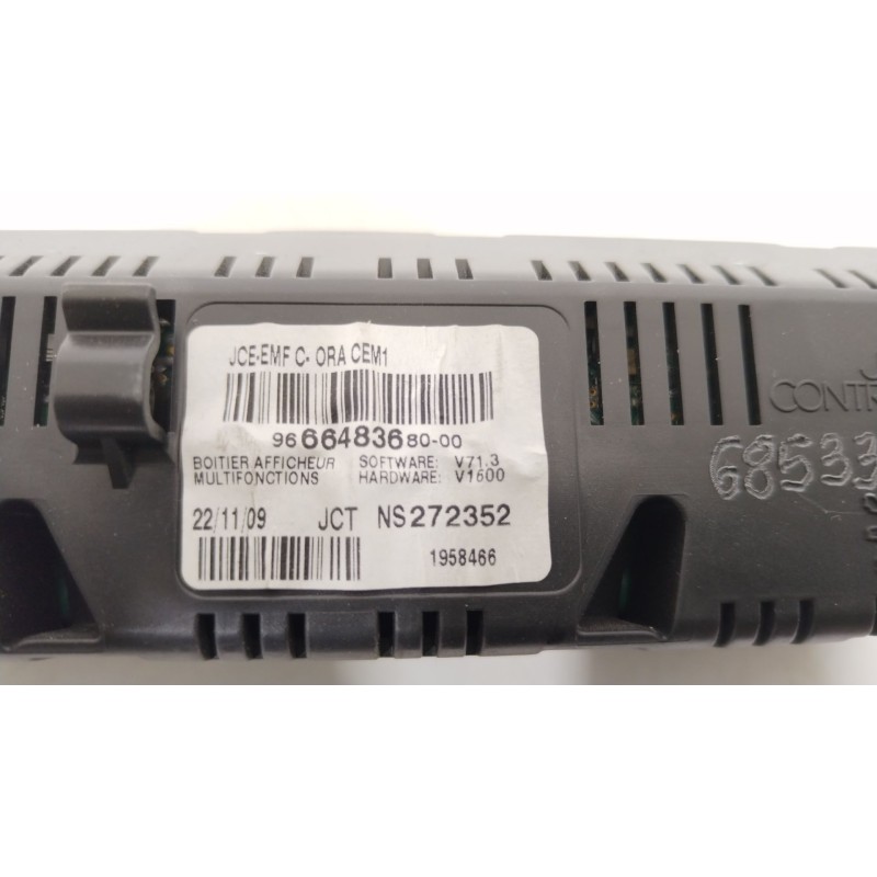 Recambio de pantalla multifuncion para peugeot 207/207+ (wa_, wc_) 1.6 hdi referencia OEM IAM 9666483680  