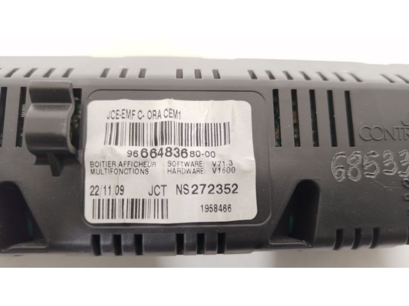 Recambio de pantalla multifuncion para peugeot 207/207+ (wa_, wc_) 1.6 hdi referencia OEM IAM 9666483680  