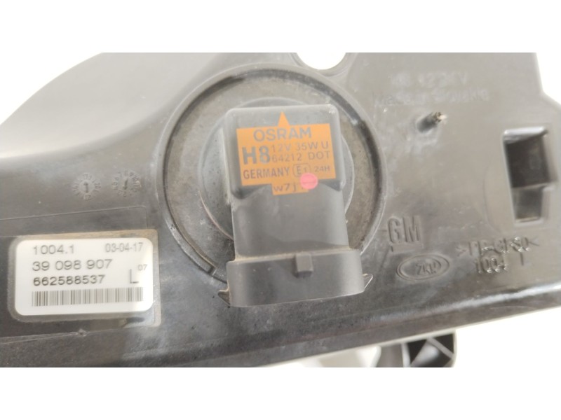 Recambio de faro antiniebla izquierdo para opel astra k (b16) 1.6 cdti (68) referencia OEM IAM 39098907 662588537 