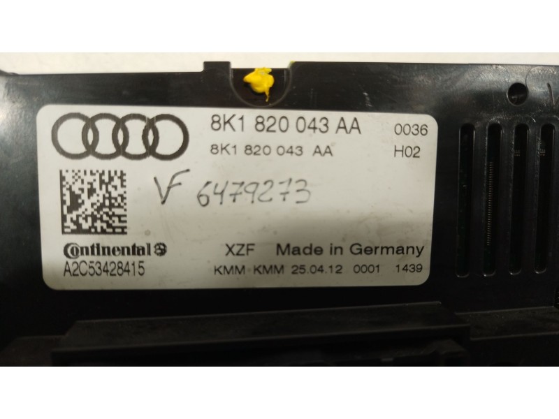 Recambio de mando climatizador para audi a4 b8 (8k2) 2.0 tdi referencia OEM IAM 8K1820043AA A2C53428415 