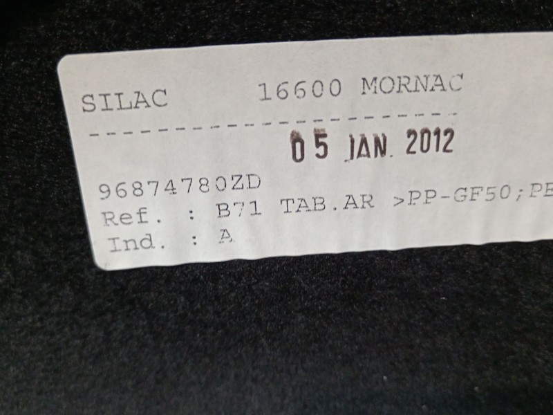 Recambio de bandeja trasera para citroën c4 ii (nc_) 1.6 hdi 90 referencia OEM IAM 96874780ZD  