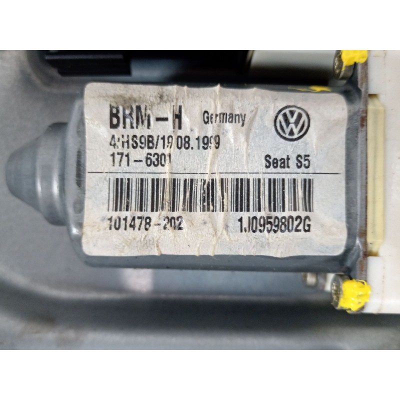 Recambio de elevalunas delantero derecho para seat toledo ii (1m2) 1.9 tdi referencia OEM IAM 1M1837730E 1JO959802G 1M0837756
