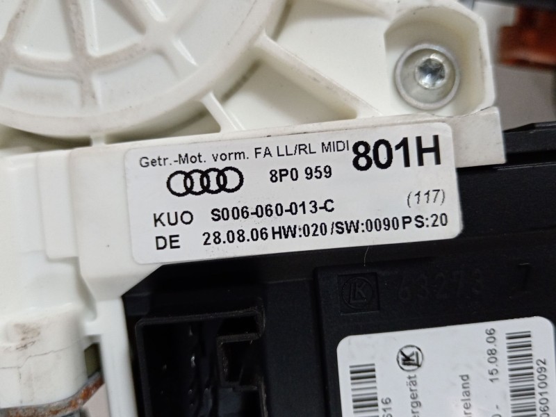 Recambio de elevalunas delantero izquierdo para audi a3 (8p1) 2.0 tdi referencia OEM IAM 8P4837461C 8P0959801H 
