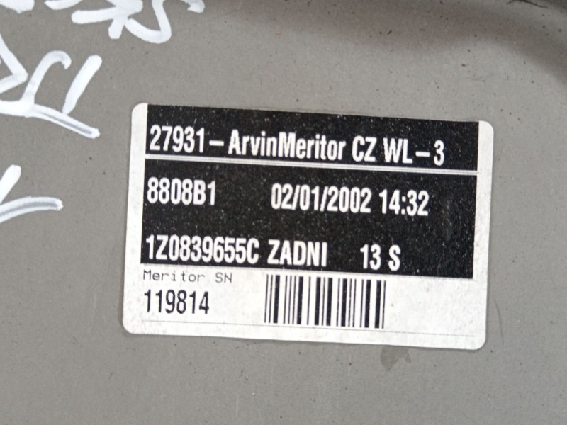 Recambio de elevalunas trasero izquierdo para skoda octavia combi (1z5) easy referencia OEM IAM 1Z0839655C 1K0959703J 