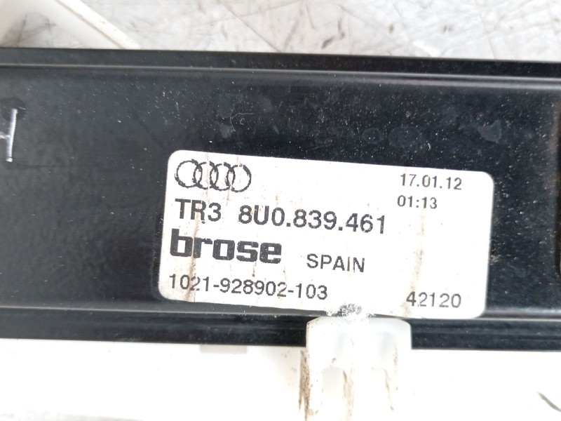 Recambio de elevalunas trasero izquierdo para audi q3 (8ub, 8ug) 2.0 tdi referencia OEM IAM 8U0839461  