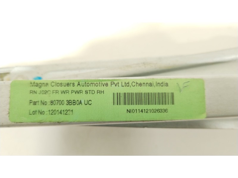 Recambio de elevalunas delantero derecho para nissan note (e12) 1.5 dci referencia OEM IAM 807003BB0A 827301HB1A 