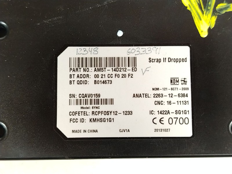 Recambio de modulo electronico para ford focus lim. business referencia OEM IAM AM5T14D212ED  