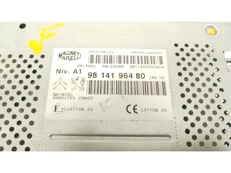 Recambio de sistema audio / radio cd para citroën c3 ii (sc_) 1.6 hdi referencia OEM IAM 9814196480  