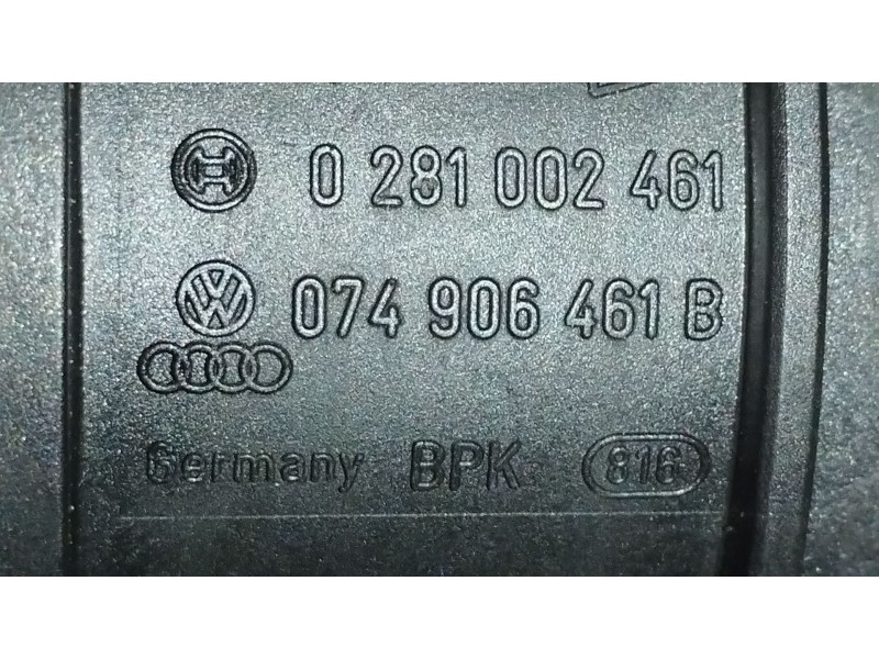 Recambio de caudalimetro para audi a3 (8p1) 2.0 tdi 16v referencia OEM IAM 074906461B 0281002461 